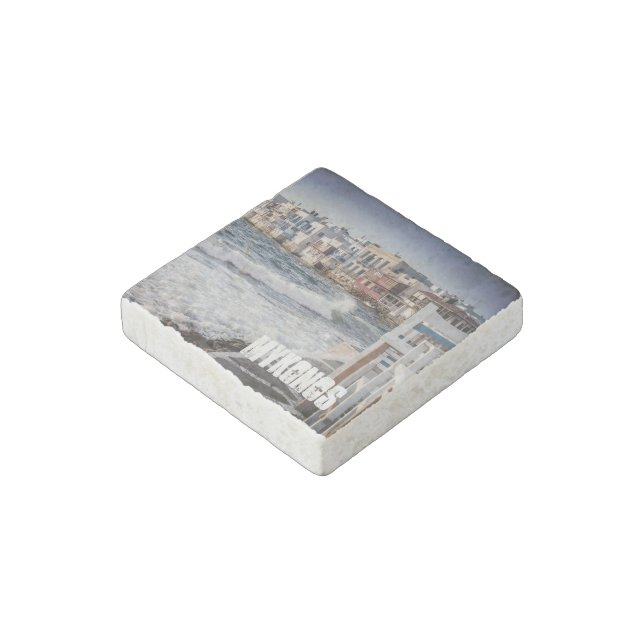 Mykonos magnet with Little Venice (Angled)