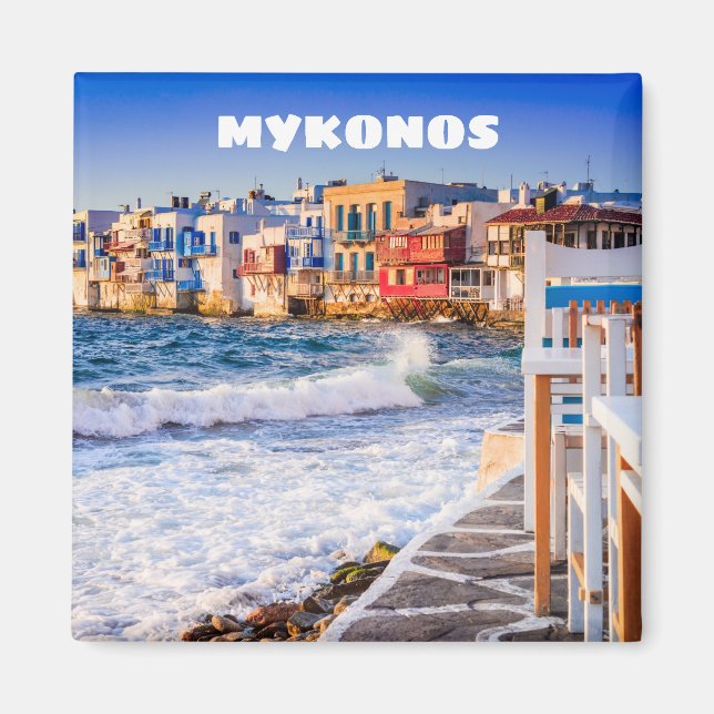 Mykonos magnet with Little Venice (Front)