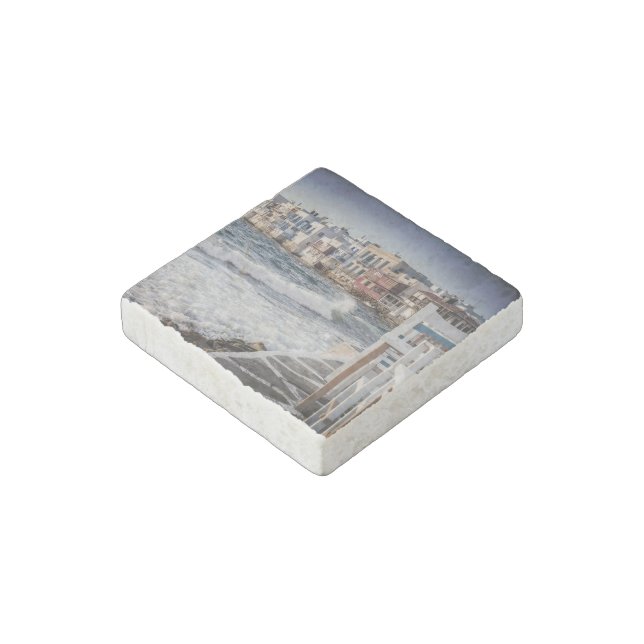Mykonos marble magnet (Angled)
