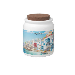 Mykonos-Mediterranean Charm in Every Treat Candy Jar