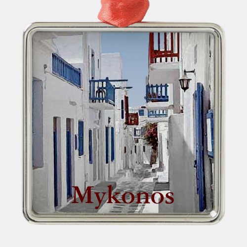 Mykonos Metal Ornament