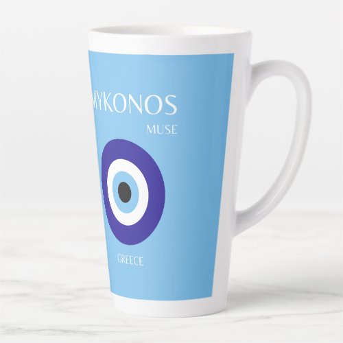 Mykonos Muse Blue Latte Mug