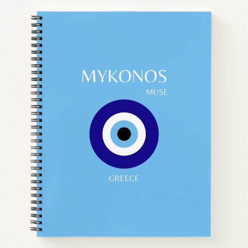 Mykonos Muse Blue Notebook