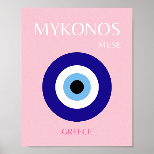 Mykonos Muse Mykonos Pink Poster