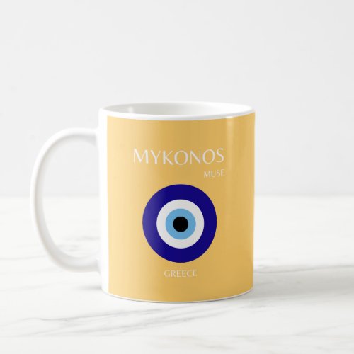 Mykonos Muse Yellow Coffee Mug
