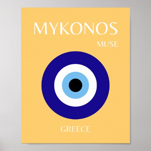 Mykonos Muse Yellow Poster