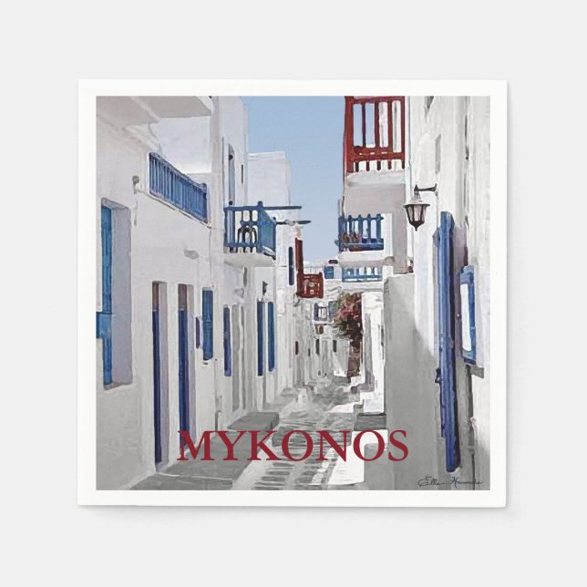 Mykonos Paper Napkins (Front)