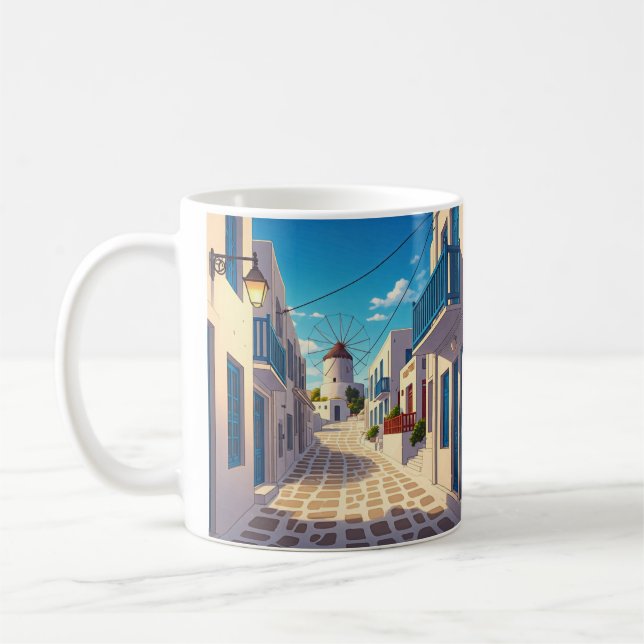 Mykonos Path Greece Cyclades Travel Coffee Mug (Left)