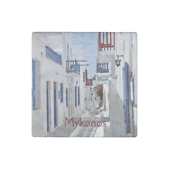 Mykonos Stone Magnet (Front)