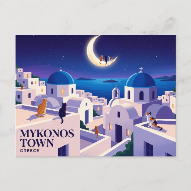 Mykonos Town Greece Postcard (Front)