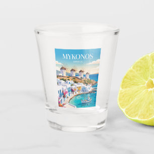 Mykonos Town Greece Shot Glass