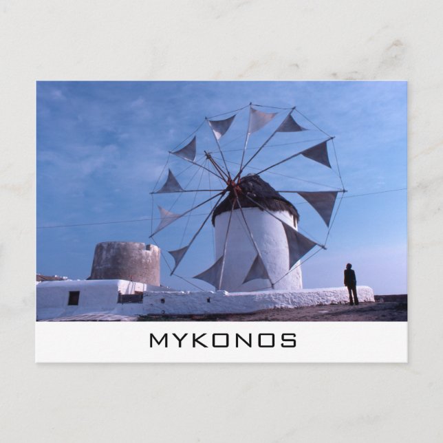 Mykonos windmill Postcard (Front)