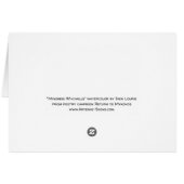 "Mykonos Windmills" watercolor art card (Back Horizontal)