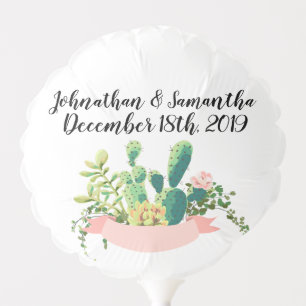 Mylar Balloon Bohemian Cactus Succulents Dessert C