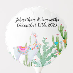 Mylar Balloon Boho Llama Bohemian Cacti Desert Flo