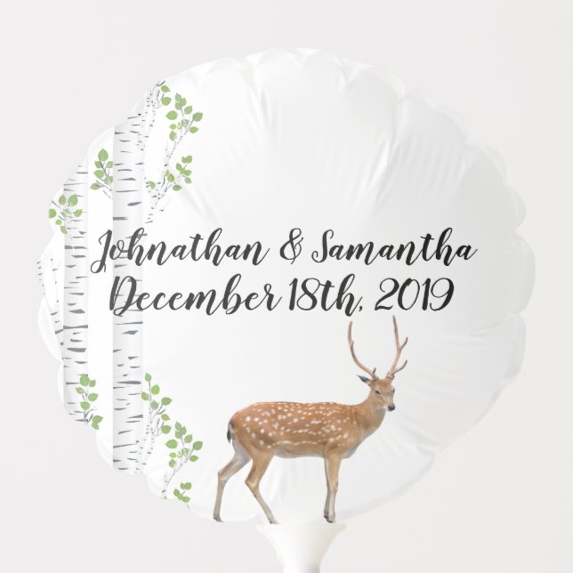 Mylar Balloon Deer Doe Buck Woodland Hunting (Front)
