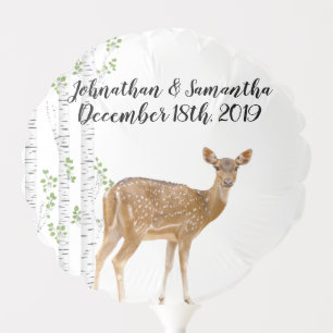 Mylar Balloon Deer Doe Woodland Buck Label