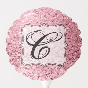 Mylar Balloon Geometric Rose Gold Glitter