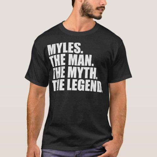 MylesMyles Name Myles given name T_Shirt