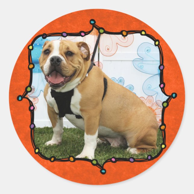 Mylo - English Bulldog Classic Round Sticker (Front)