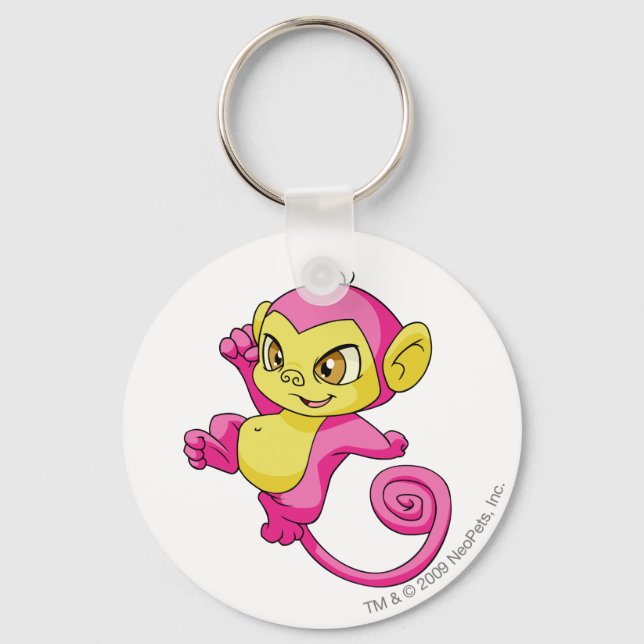 Mynci Pink Keychain (Front)