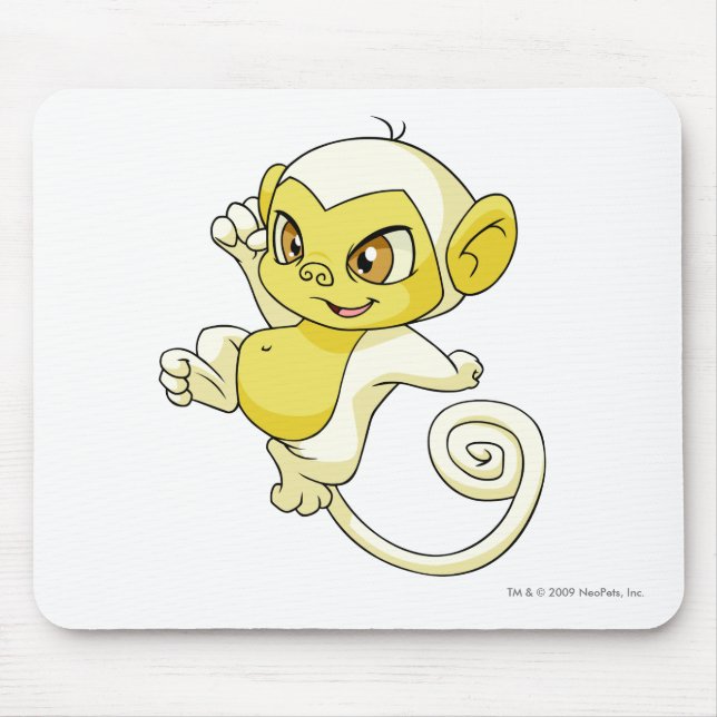 Mynci White Mouse Pad (Front)