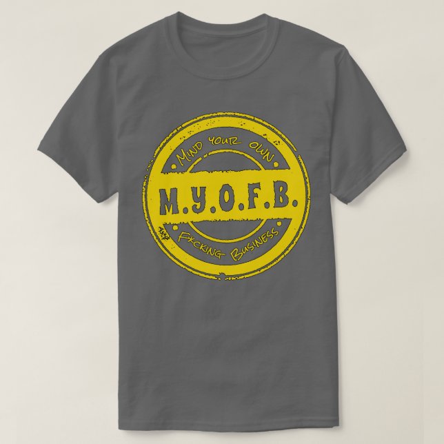 MYOFB Yellow T-Shirt (Design Front)