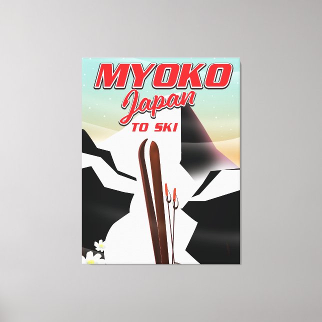myoko japan ski poster canvas print (Front)