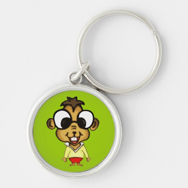 Myopic Chipmunk Keychain (Front)