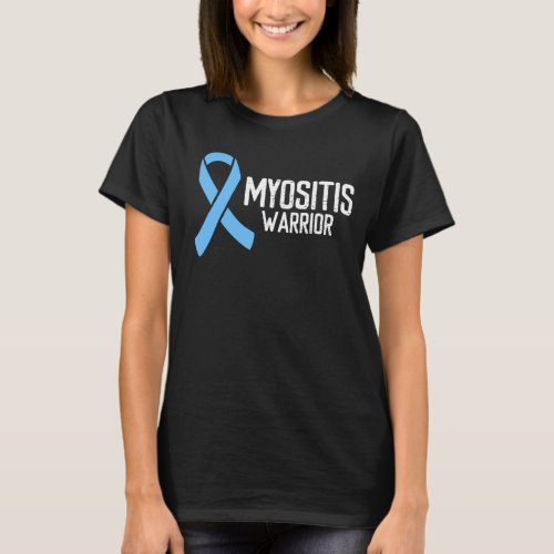 Myositis Awareness Blue Ribbon Muscle Pyomyositis T_Shirt