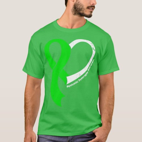 Myotonic Dystrophy Awareness Hope Love Heart Ribbo T_Shirt