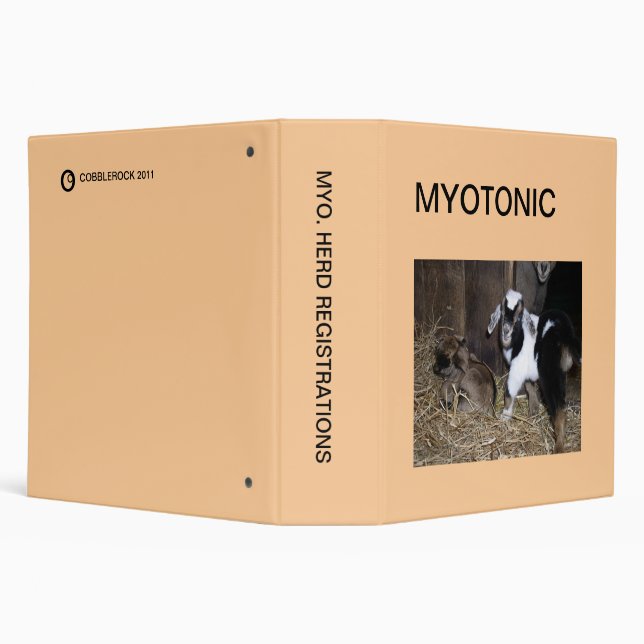 MYOTONIC HERD REGISTRATION BINDER (Background)