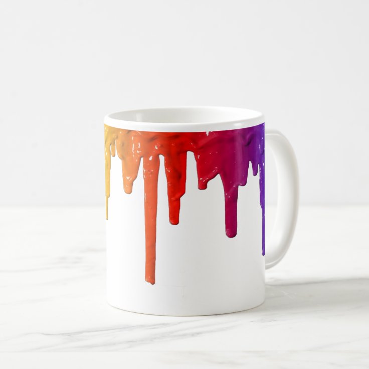 MyPride365 Rainbow Paint Drip Mug Zazzle