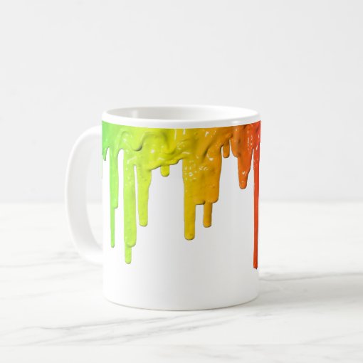 MyPride365 Rainbow Paint Drip Mug Zazzle