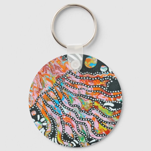 Myriad Color Mirage Jellyfish Keychain (Front)