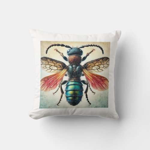 Myrmexocentroides 280624IREF108 _ Watercolor Throw Pillow