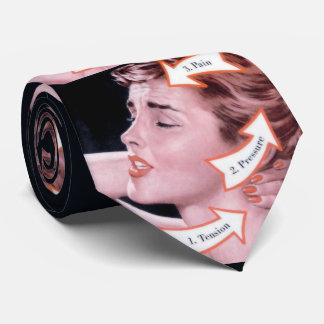 Myrna’s experiencing pain, pressure and tension  neck tie