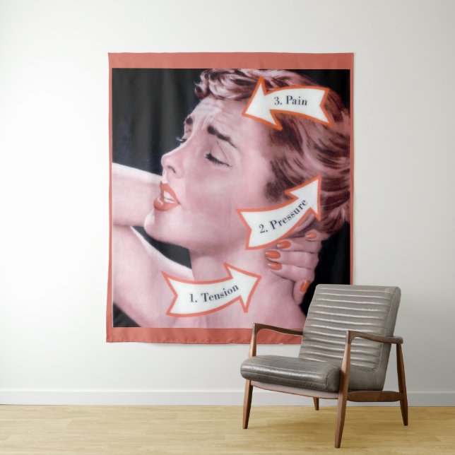 Myrna’s experiencing pain, pressure and tension tapestry (In Situ)