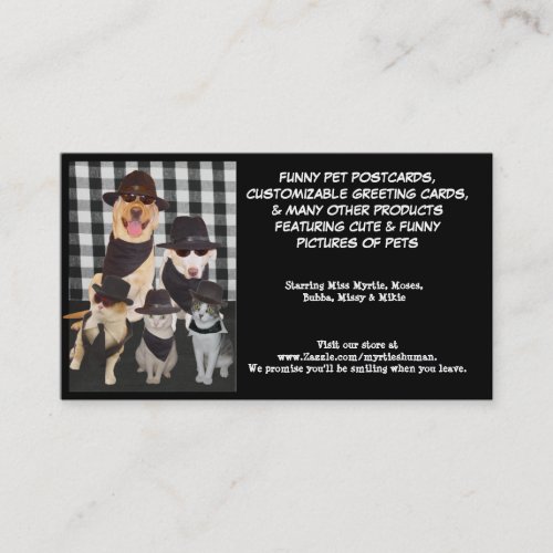 Myrtie's Blues Labs &amp; Cool Cats Business Card Templates