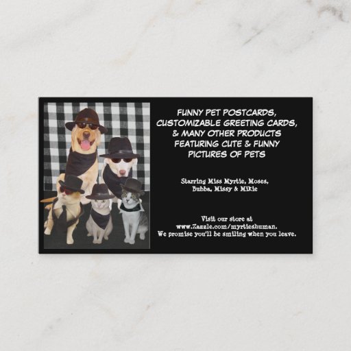 Customizable Myrtie's Blues Labs &amp; Cool Cats Business Card Templates