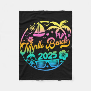 Myrtle Beach 2025 Family Vacation Beach Matching G Fleece Blanket