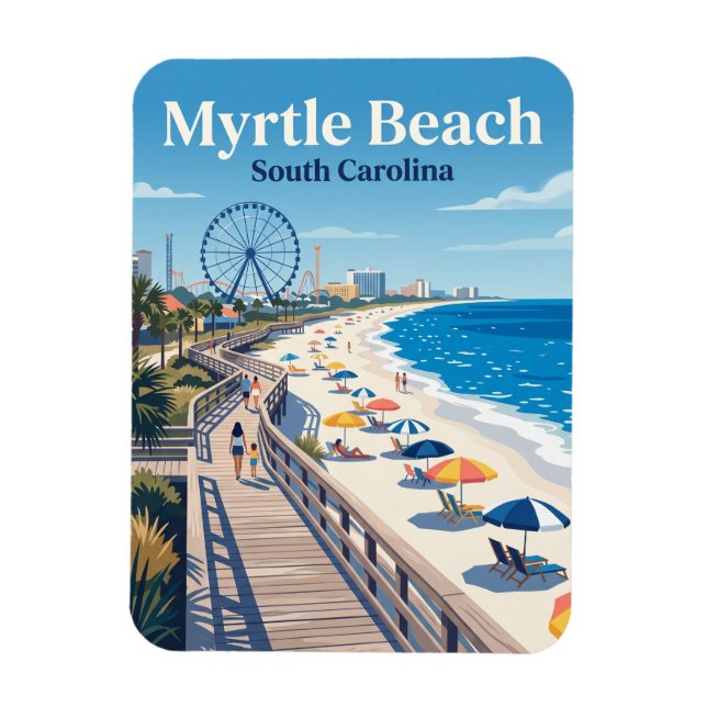 Myrtle Beach Boardwalk USA Magnet (Vertical)