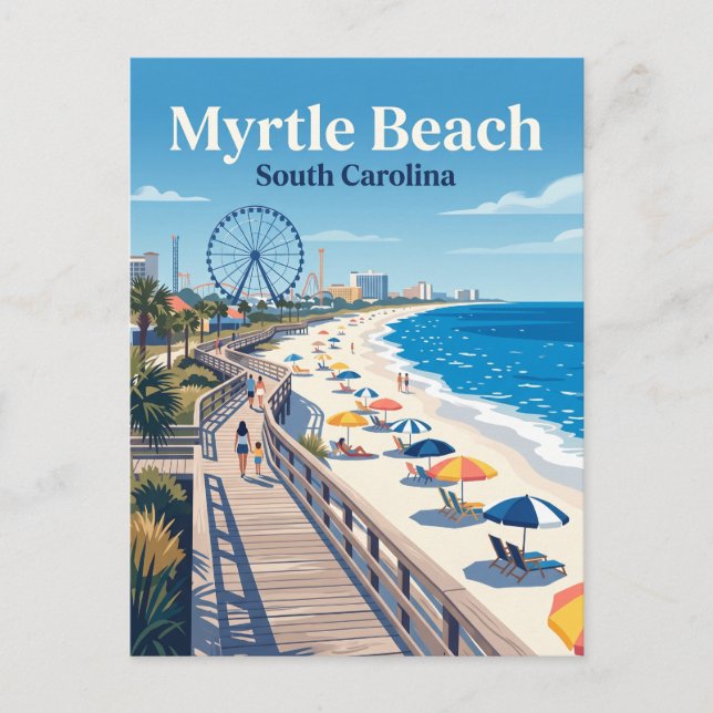 Myrtle Beach Boardwalk USA Postcard (Front)