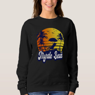Myrtle Beach Carolina Sunset Beach Retro Premium Sweatshirt