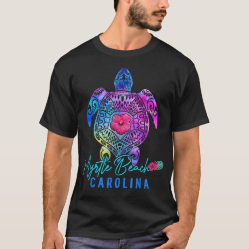 Myrtle Beach Carolina Tie Dye Sea Turtle Vacation  T_Shirt