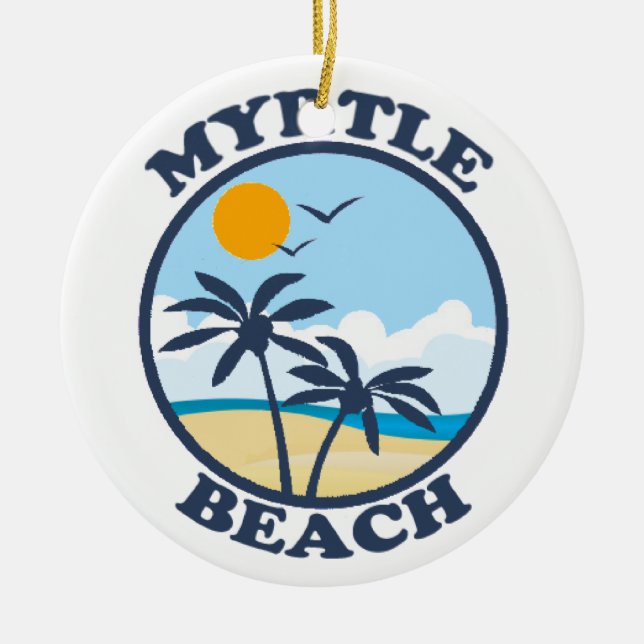 Myrtle Beach. Ceramic Ornament (Front)