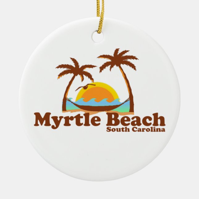 Myrtle Beach. Ceramic Ornament (Front)