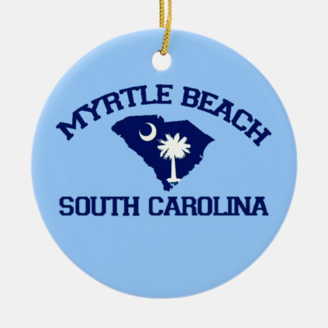 Myrtle Beach. Ceramic Ornament (Front)