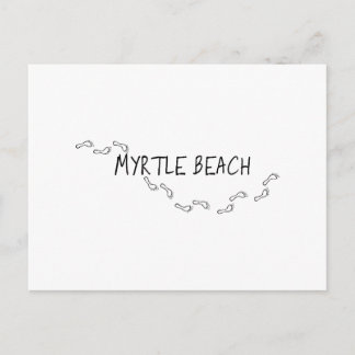 Myrtle Beach Footprints Postcard
