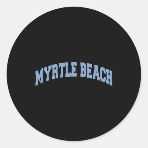Myrtle Beach Grey Classic Round Sticker